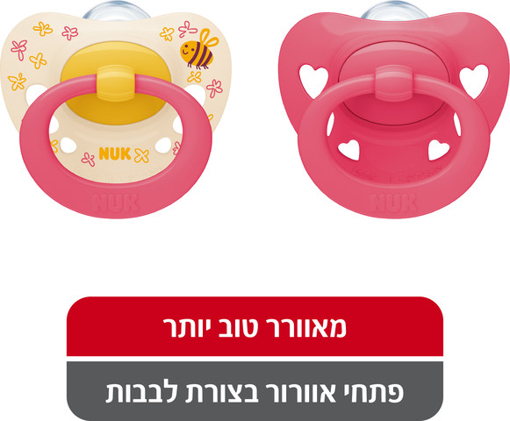 תמונה של NUK זוג מוצצי סיגנטור 6-18 חודשים בצבע ורוד